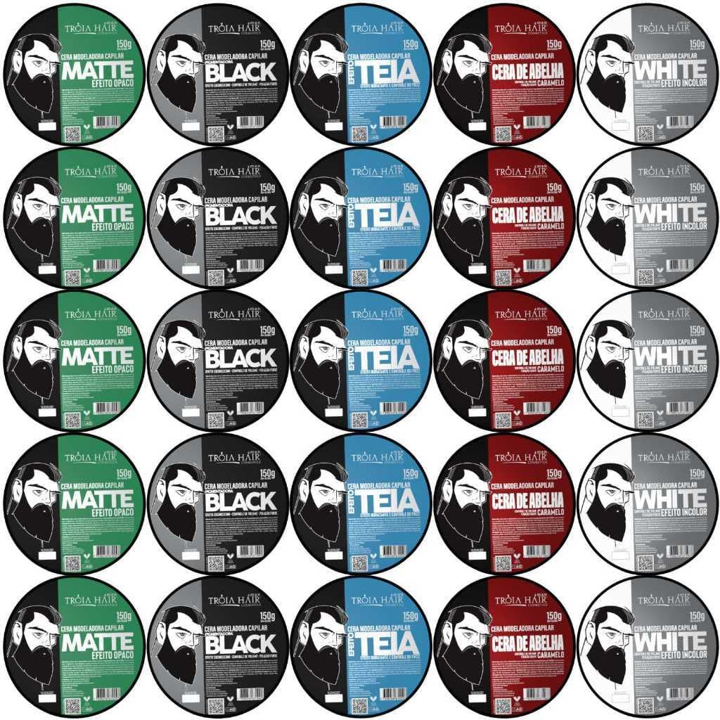 25 Pomadas Modeladoras Mistas 150g Atacado - Tróia Hair