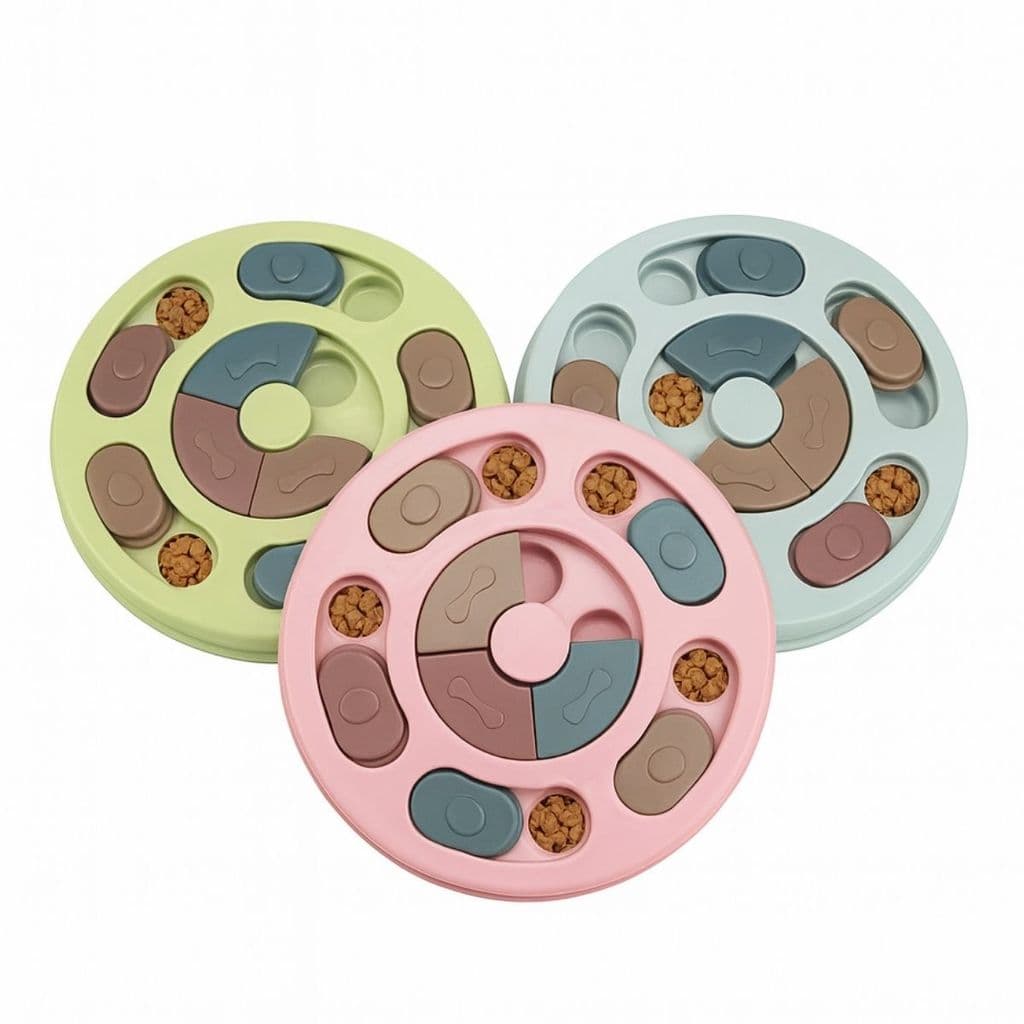 Comedouro Interativo Lento p/ Cachorro Pet Anti Stress Ansiedade Jogo Pet Porta Petisco Ração Pote
