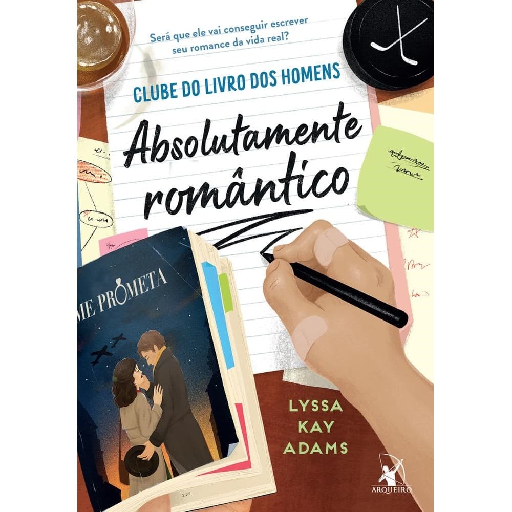 Absolutamente romântico . Clube do livro dos homens - cartela de post-it autor Lyssa Kay Adams