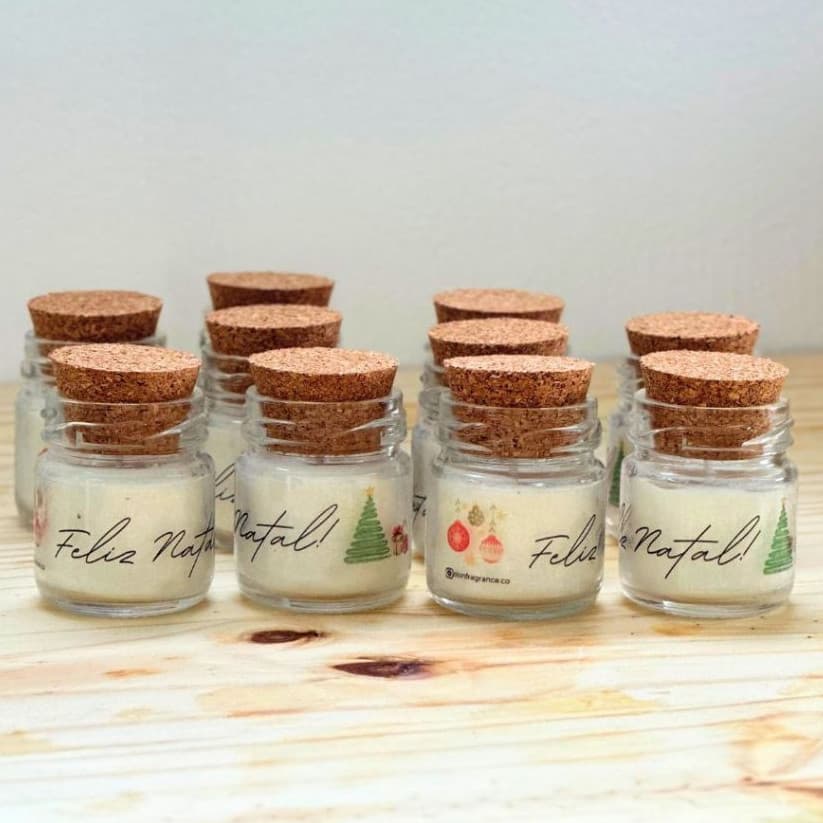 Kit  Mini Velas Lembrancinhas Natal Velas Natalinas Aromáticas  Pesente de Natal