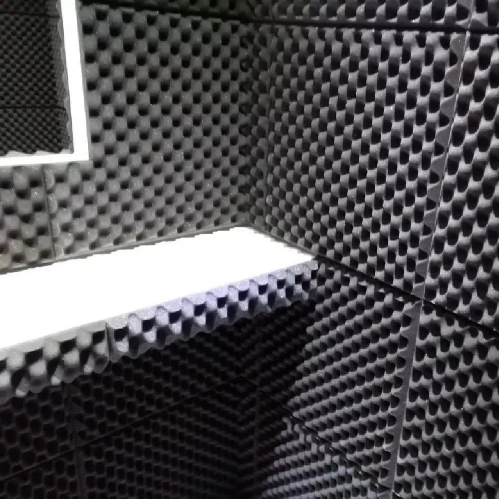 8un Espuma Acústica Ondulada Caixa de Ovo 3,5cm p/ Absorção de Som Tratamento Estúdio Podcast Armazem