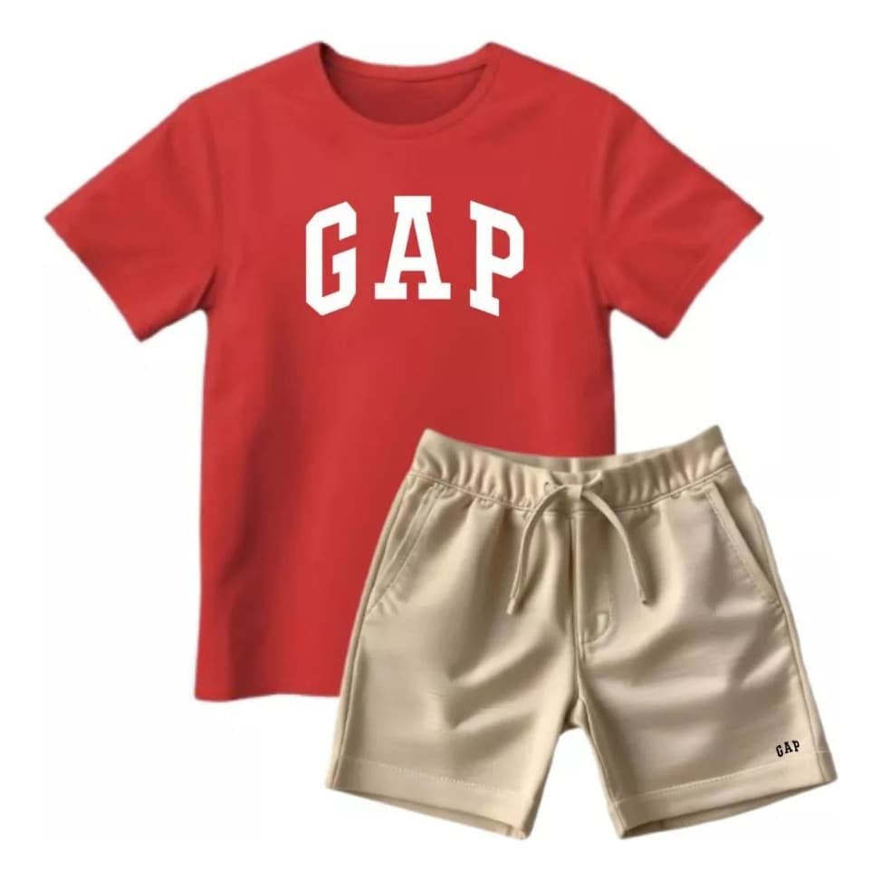 Camiseta + Short Conjunto Infantil Criança Em Algodão Casual