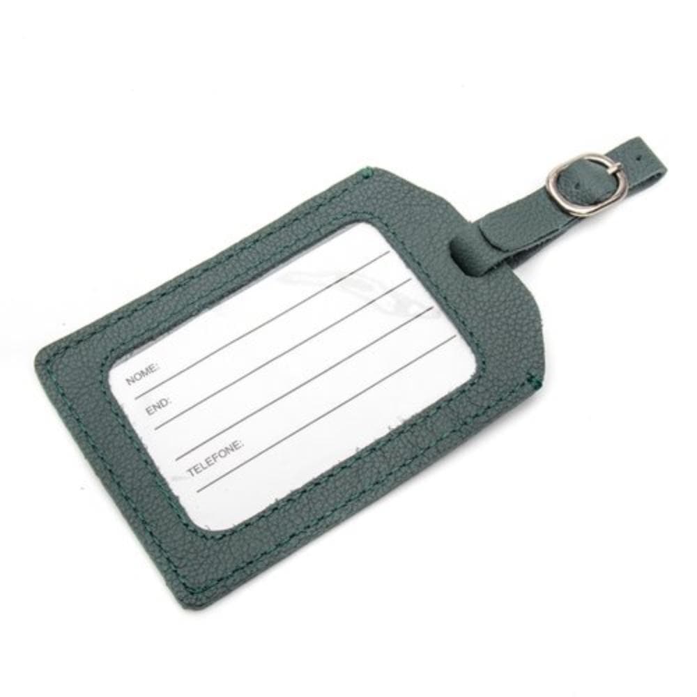 Tag Identificador De Couro Legítimo com Fivela Mala Bagagem Ideal Viagem Couro Legítimo com Fivela