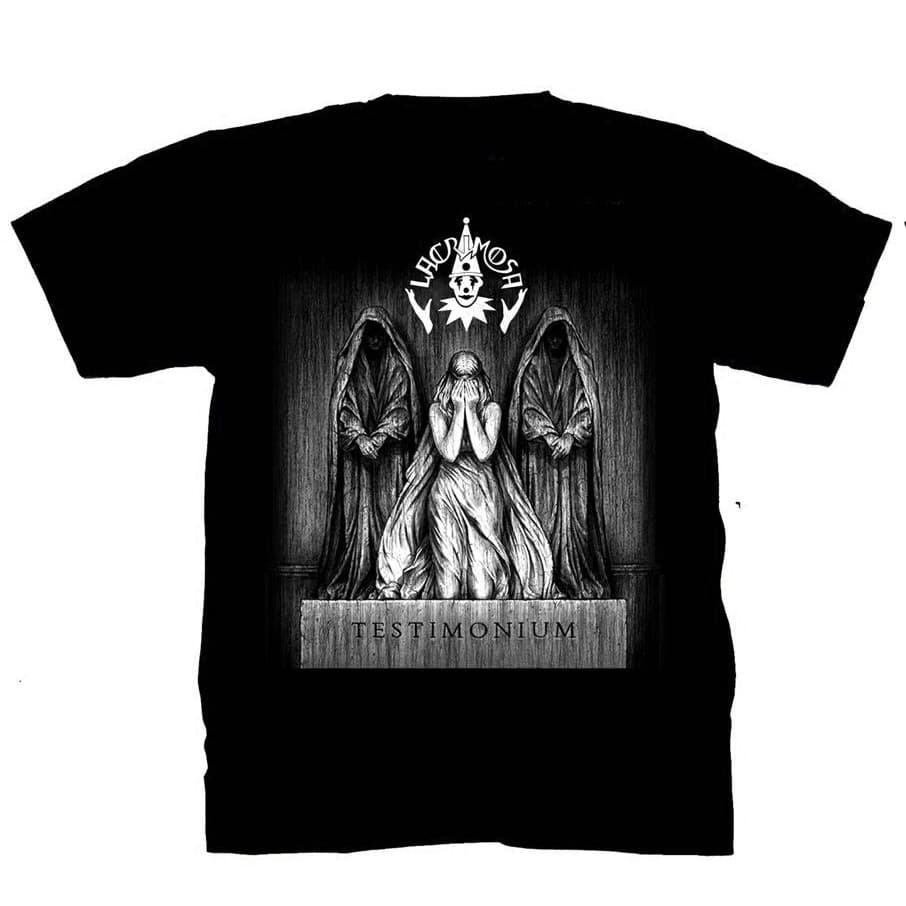 Camiseta Unissex Oversized Plus Size Feminina Masculina Lacrimosa Testimonium Banda Oficial Estilosa Confortável Atempor