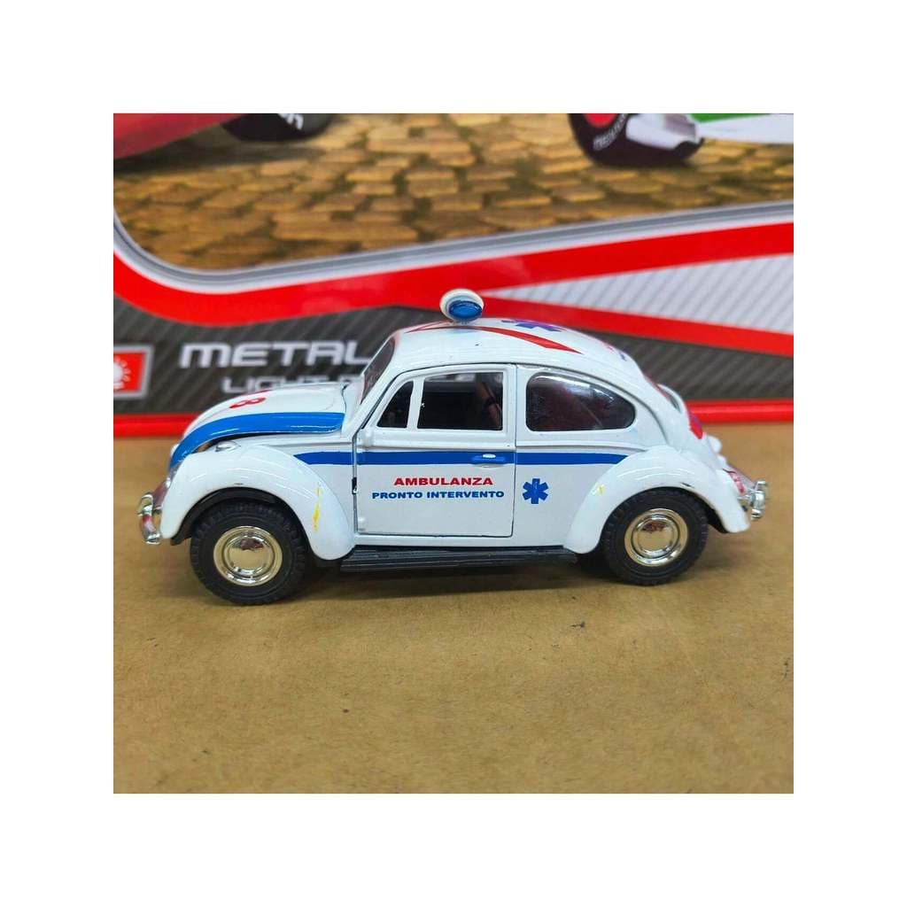 Carrinho Fusca Ferro Fricção Metal Miniatura Brinquedo equipe de fusca policia