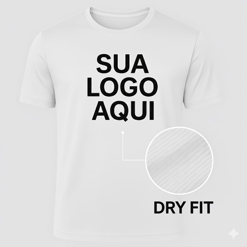 Camiseta Personalizada Academia DryFit Com Sua Arte Estampa Grande