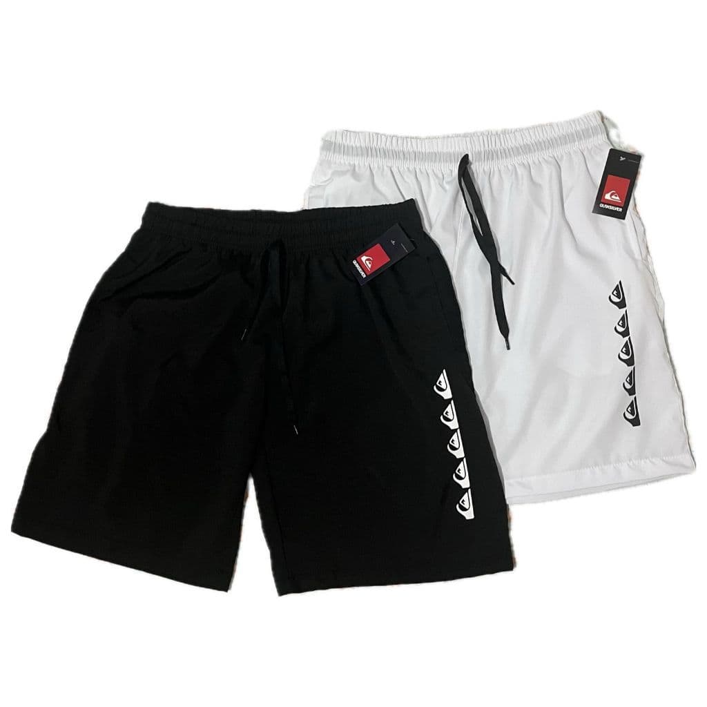 Kit 2 Bermudas Short Quiksilver Masculina Clássico Símbolo Bolso Laterais Casual
