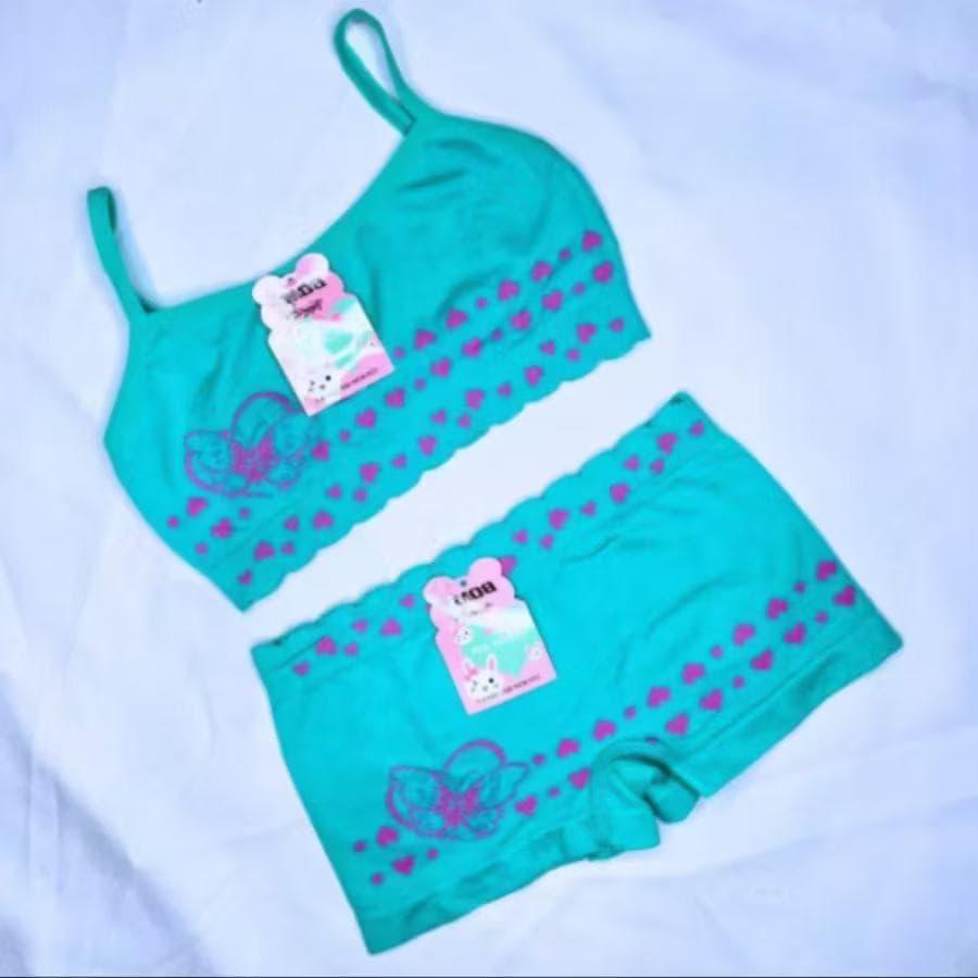 Conjunto de colete suspensório de algodão para meninas