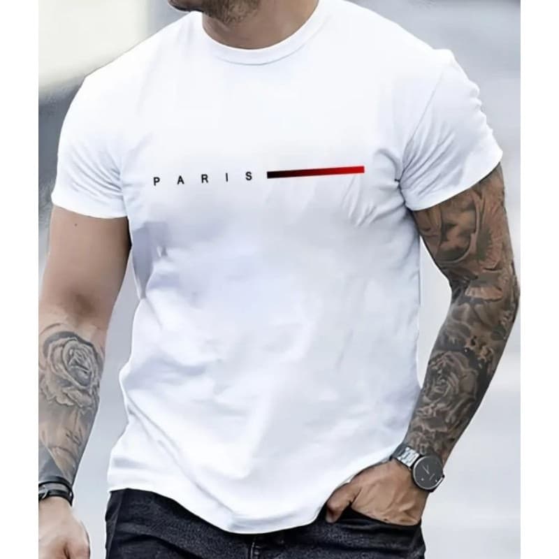 Camiseta PARIS algodão fio 30.1 envio rápido