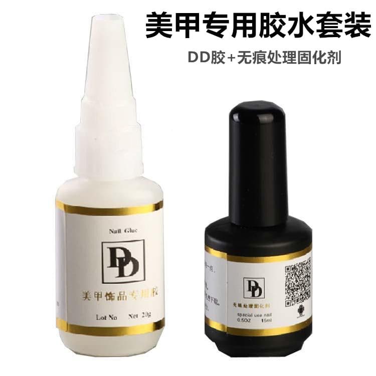 Cola especial para Manicure dd, cola de diamante, agente de cura sem rastros, conjunto de pasta de joias, agente de poli