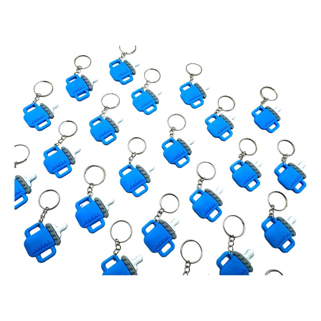 Chaveiro Lembrancinha Maternidade Mamadeira Azul - 10 Peças