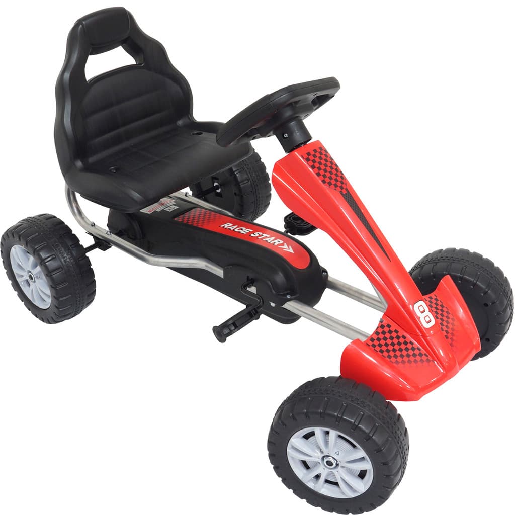 Mini Kart Carrinho Com Pedal Mini Veículo Brinquedo Quadriciclo Infantil Vermelho Importway BW-130VM
