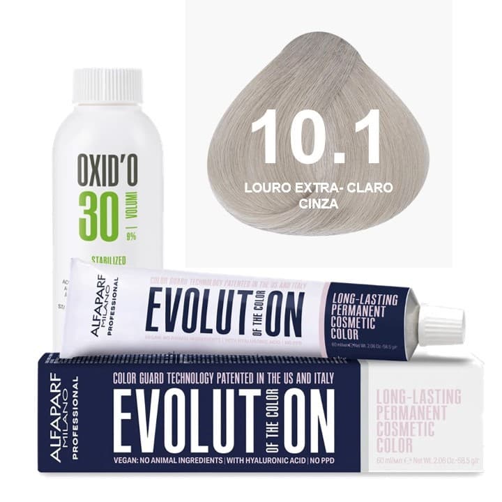 Kit Coloração + Ox 30 Vol Alfaparf Evolution Cor 10.1