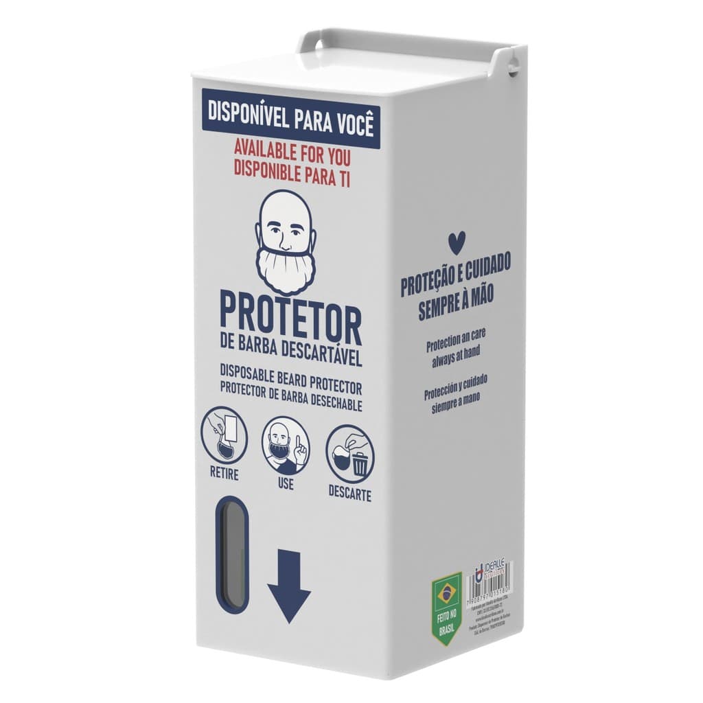 Dispenser EPI's Protetor de Barbas Descartáveis 30 cm - Idealle Acrilicos