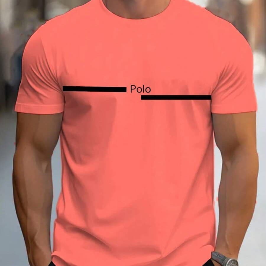 Camiseta Masculina Polo Estampada – Algodão 100% Premium, Moderna e Elegante