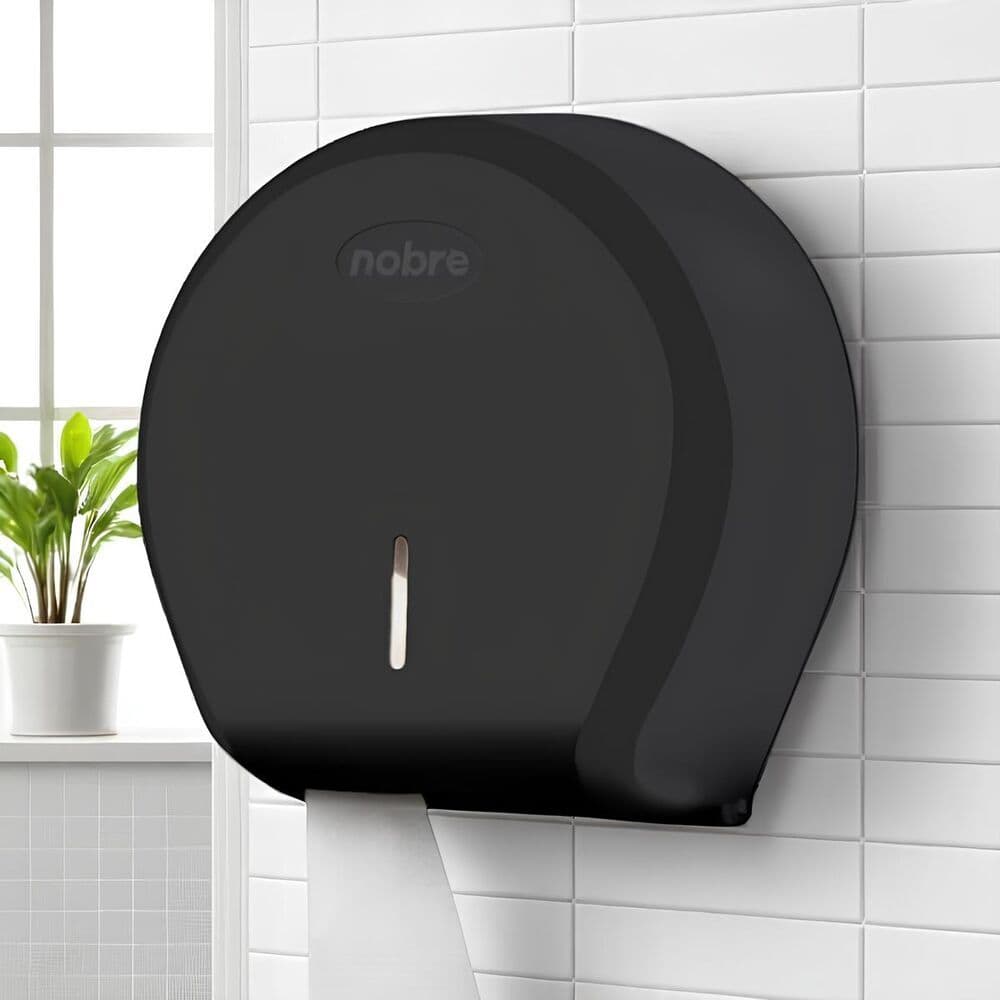 Dispenser para Papel Higiênico Rolão 300/500m - Preto New Classic - Nobre