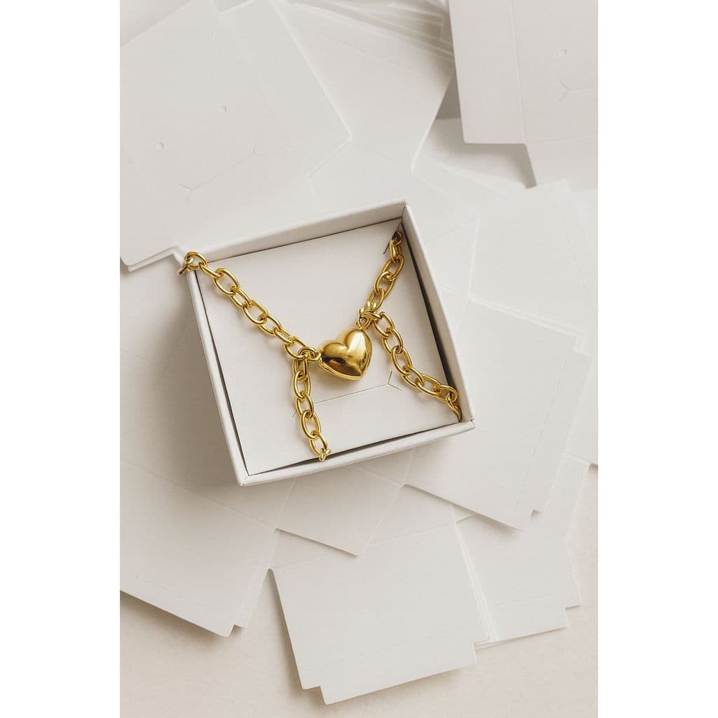 Pulseira dupla de coração com imã da amizade amor folheada