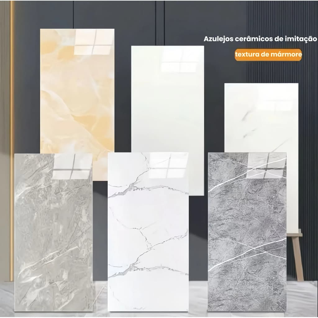 Adesivo Mármore para Parede 60x30cm – Autocolante Decorativo (Venda por Unidade)