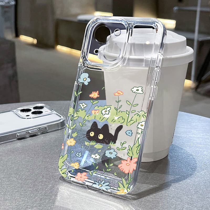 Capinha Capa para Samsung A54 A16 A06 A34 A23 A05 A55 A35 S24 S25 Plus Ultra Gatinho Divertido transparente Anti-impacto