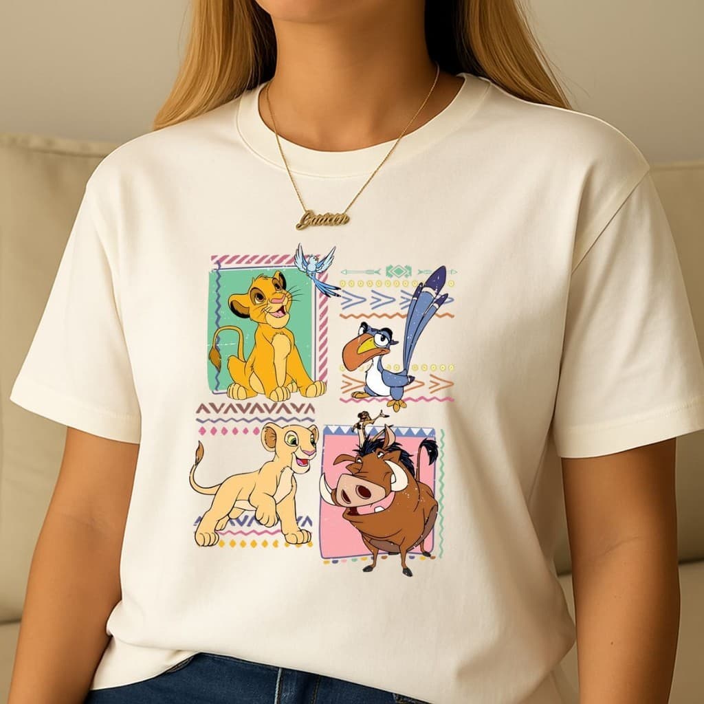 Camiseta Feminina Rei Leão Desenho T-Shirt Basica Casual Natal 100% Algodão Envio Imediato