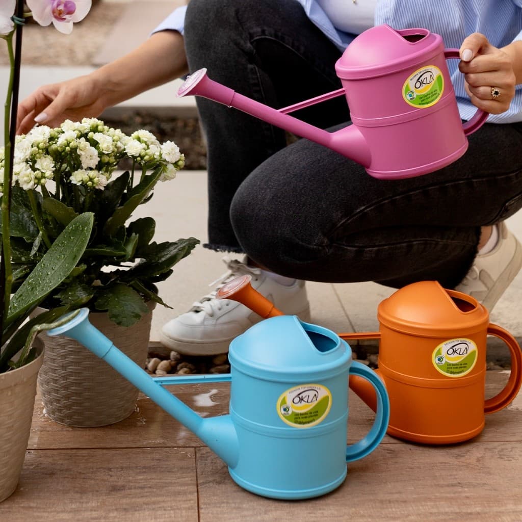 Regador de plantas decorativo okla plástico 1,5L jardim jardinagem horta bico fino chuveiro