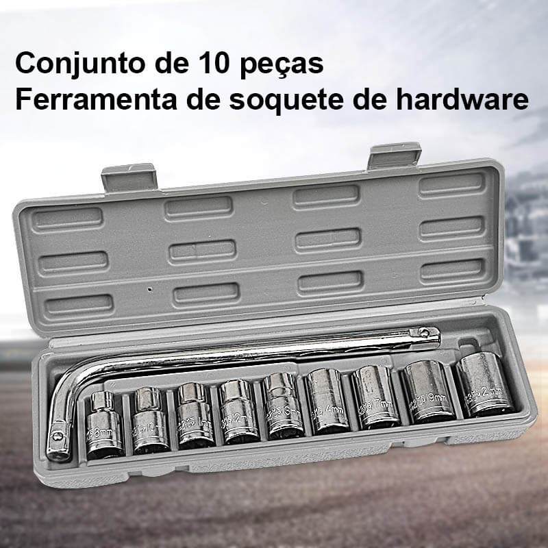 KIT 10/40 Conjunto De Ferramentas , Incluindo 10 Chaves De Soquete Tipo L E Caixa / 40 Jogo De Soquete