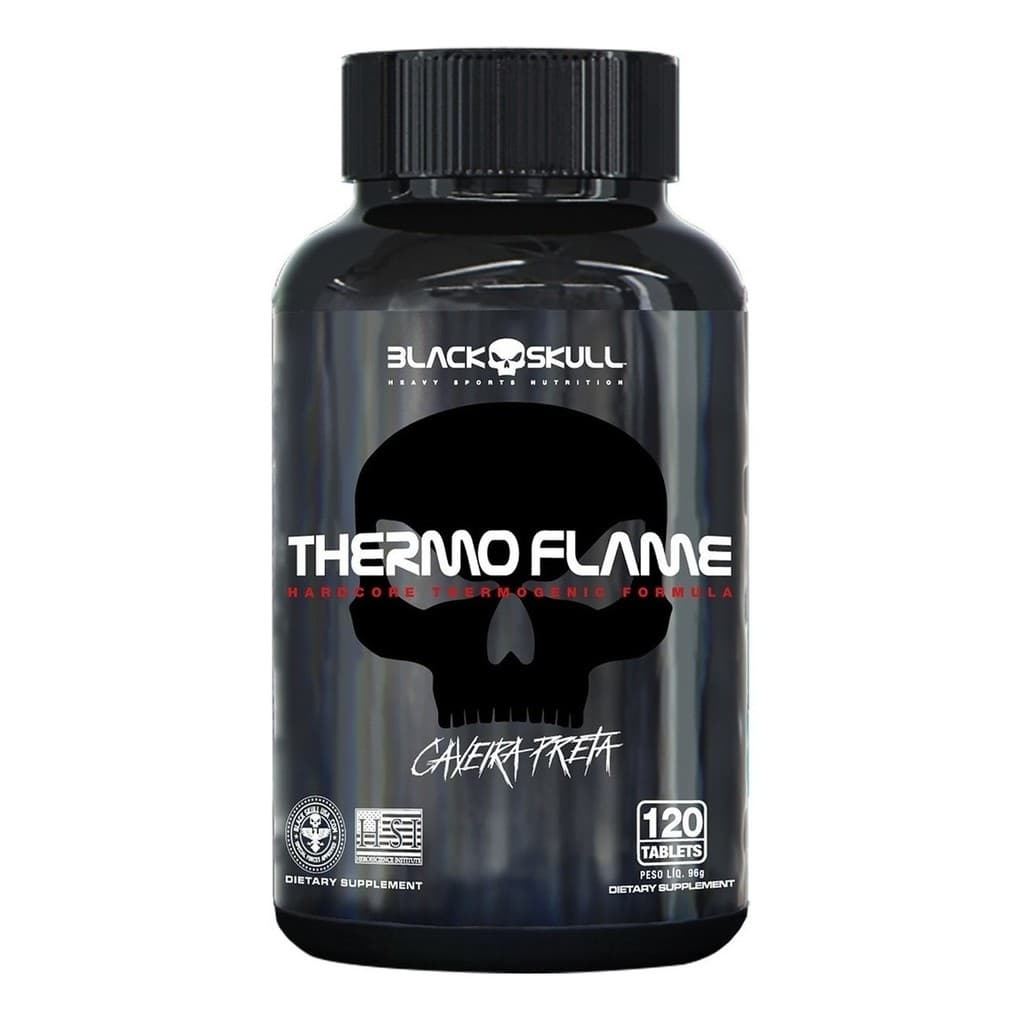 Thermo Flame Termogênico Pote 120 Tabletes - Black Skull