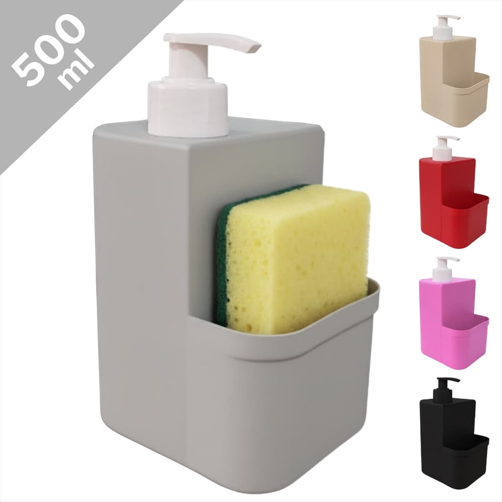 Dispenser Multiuso Sabão Detergente Líquido Porta Esponja Bucha Organizador Cozinha Pia