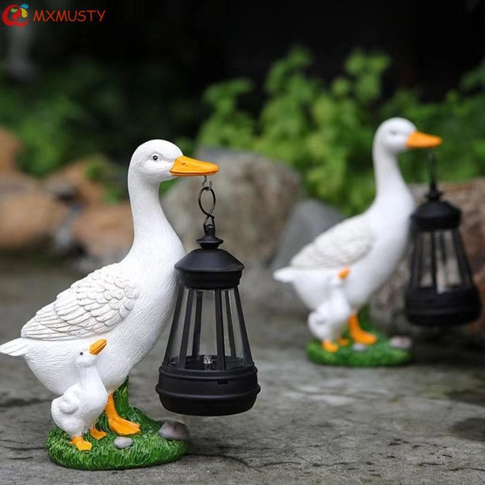 Estátua De Pato Com Luz Solar MXMUSTYZA , Lanterna LED Quente , Jardim Economizadora De Energia