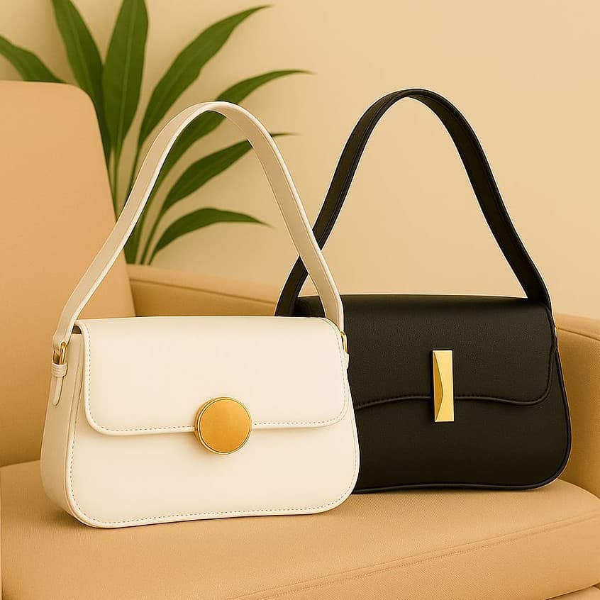 Bolsa Feminina de Ombro Kit 2 Unidade Bolsa Elegante Versatil Alça Ajusatavel Varias Cores