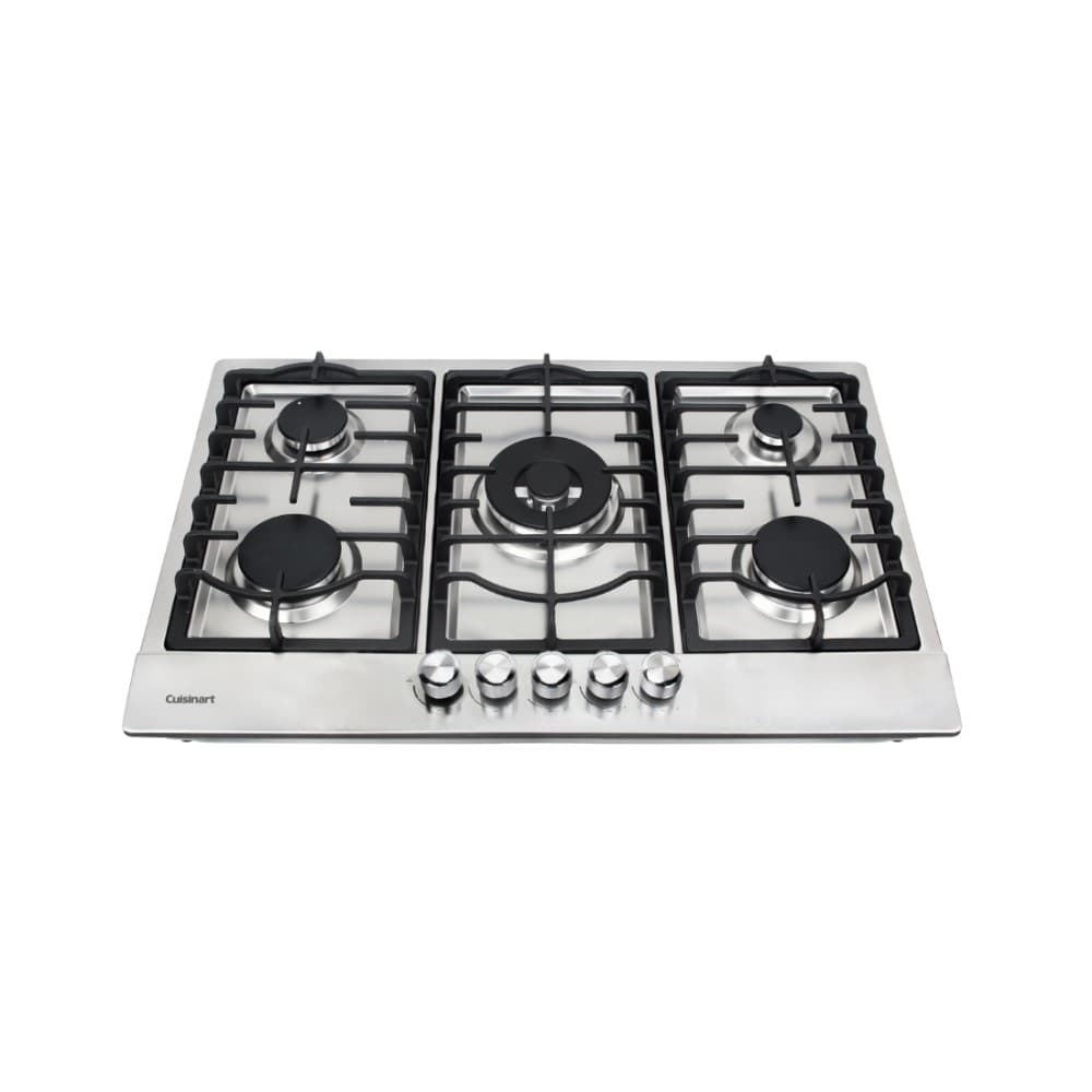 COOKTOP CUISINART CASUAL A GÁS 75CM COM 5 QUEIMADORES EM AÇO INOX 220V 4093180002