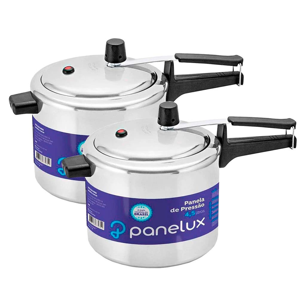 KIT 2 PANELA DE PRESSÃO 4,5L ALUMÍNIO CLASSIC PANELUX