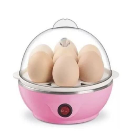 Maquina de Cozinhar Ovos Elétrica Egg Poacher Rosa 220V