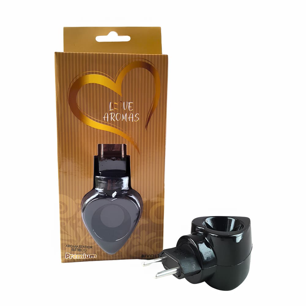Difusor Aromatizador Elétrico De Ambientes Essência Bivolt Preto Love Aromas - Umidifica e Perfuma