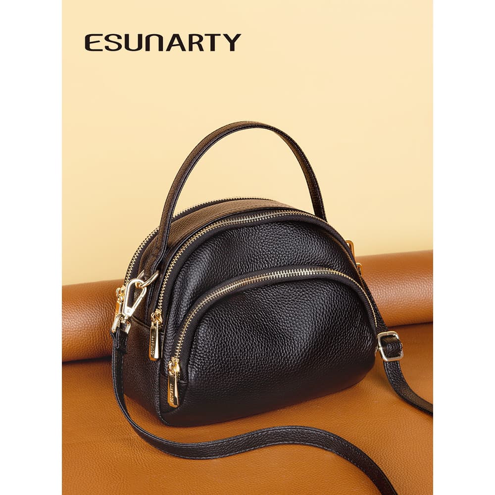 Bolsa pequena de couro genuíno feminina 2026 novo estilo bolsa feminina multicamadas portátil bolsa pequena primeira cam