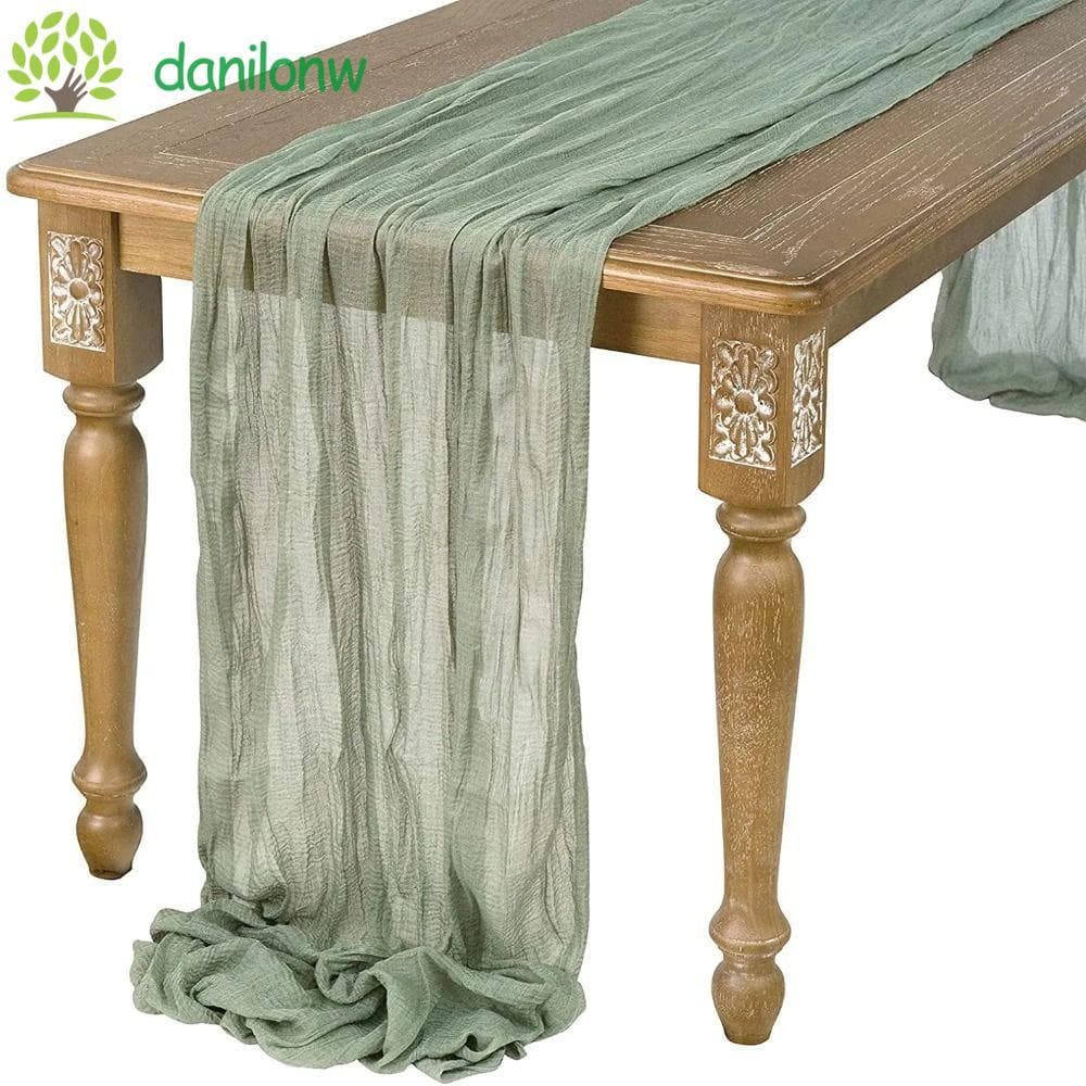 Toalha De Mesa De Gaze DANILO , Corredores Vintage Boho , Decoração De Casamento Semitransparente 90x180/300cm