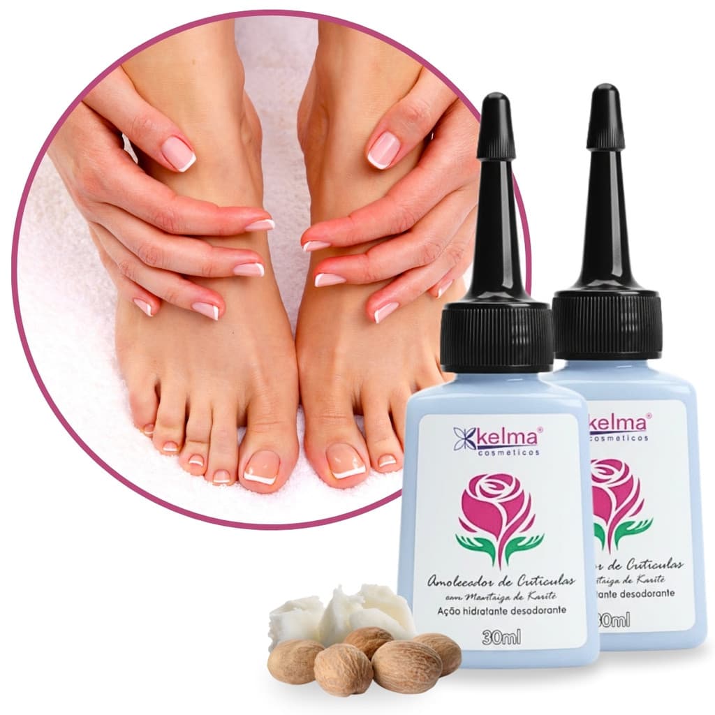 KIT Amolecedor de Cutículas Kelma 30ml com Manteiga de Karité
