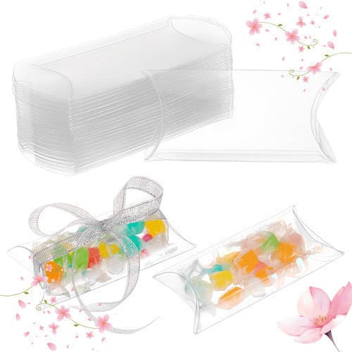 [Diretamente do Japão]CAIXA DE PLÁSTICO TRANSPARENTE BENECREAT PVC Forma de travesseiro Caixa dobrável Caixa de present
