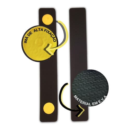 Protetor Anti Batida De Porta Removível Para Carro Com Imã Amarelo