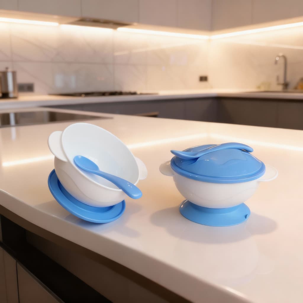 Pratinho Tigela Fixação Ventosa P/ Bebê Bowl Com Tampa E Colher - Introdução Alimentar