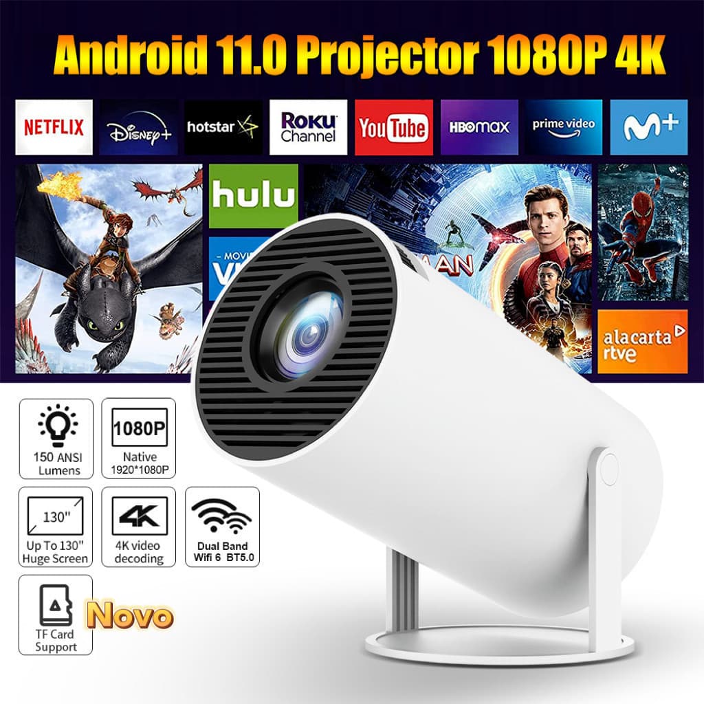 Projetor HY300 FHD 150 Polegadas Celular Tv B0x Xbox,PS Pc Wifi HY300  Magcubic Envio Imediato