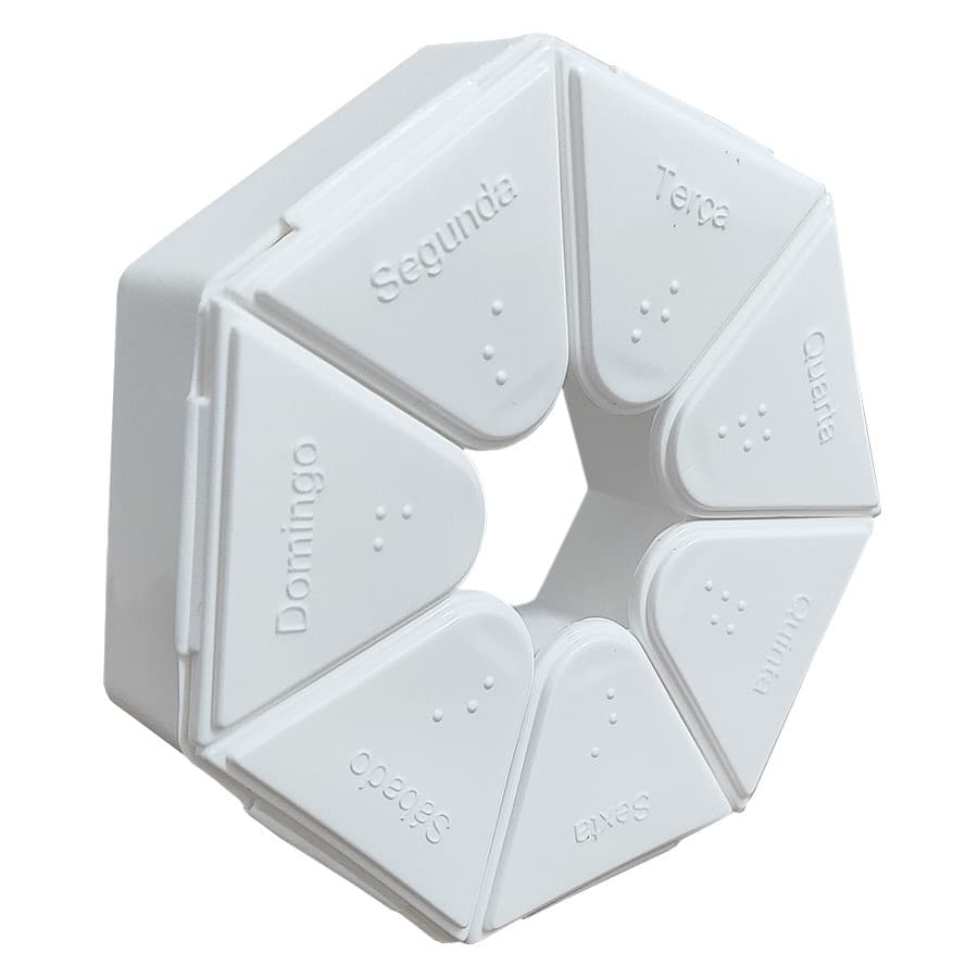 Porta Comprimidos Modelo Básico Pequeno Branco Incoterm