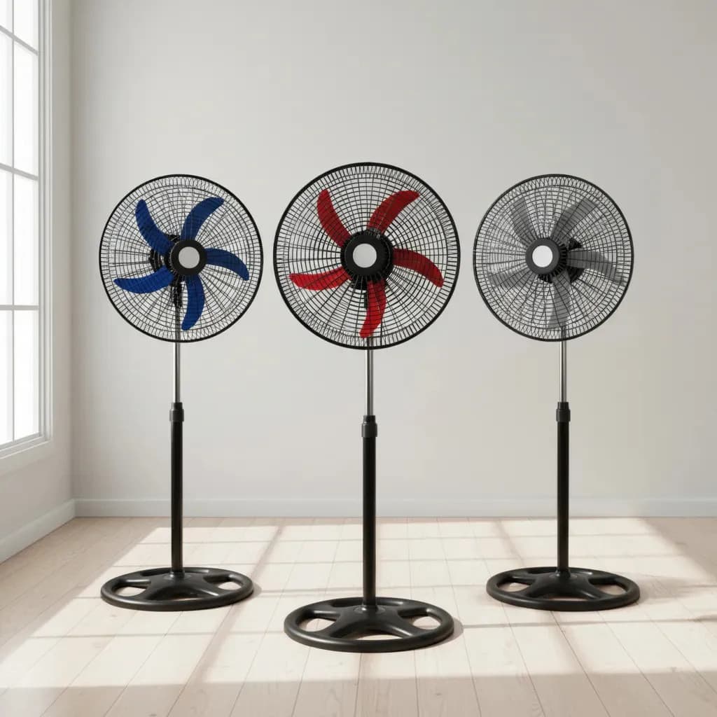 Ventilador Pedestal 50CM Silencioso Com 3 Velocidades e Altura Ajustável Preto 127V ou 220V