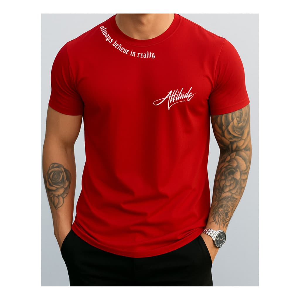 Camisa Masculina Atittude Believe In Reality 100% Algodão