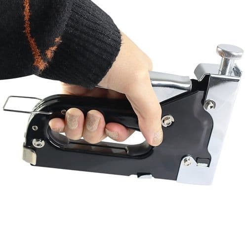 Grampeador Compacto Preto Resistente Uso Profissional Escritório Organização Alto Desempenho