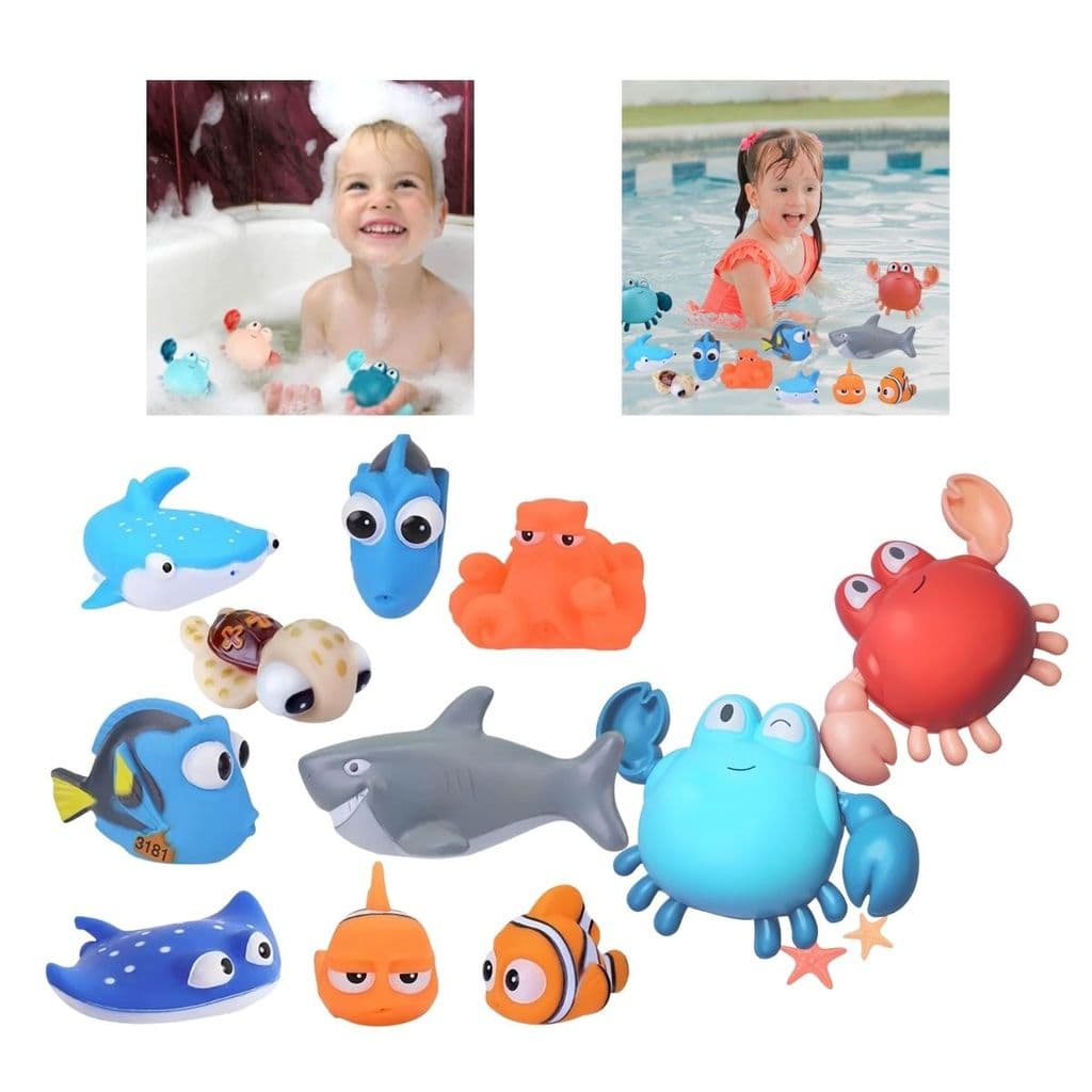 Brinquedo Banho Bebê Criança Banheira Caranguejo Sortido Piscina Chuveiro Coloridos flutuam Na Água Menino Menina