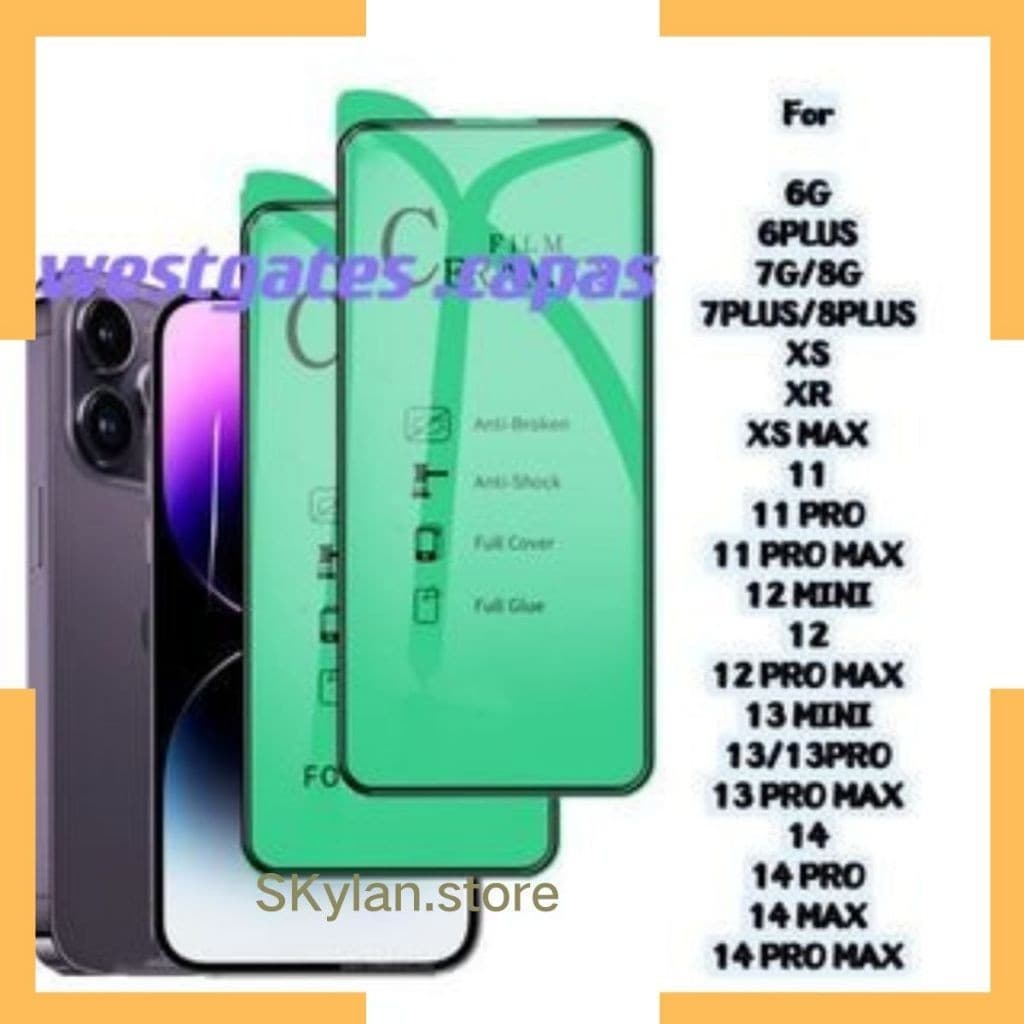 Pelicula de Cerâmica 9D para iPhone 11 12 13 14 15 Pro Max 6 7 8 Plus XR XS X Tela Inteira Anti-Impacto Flexível