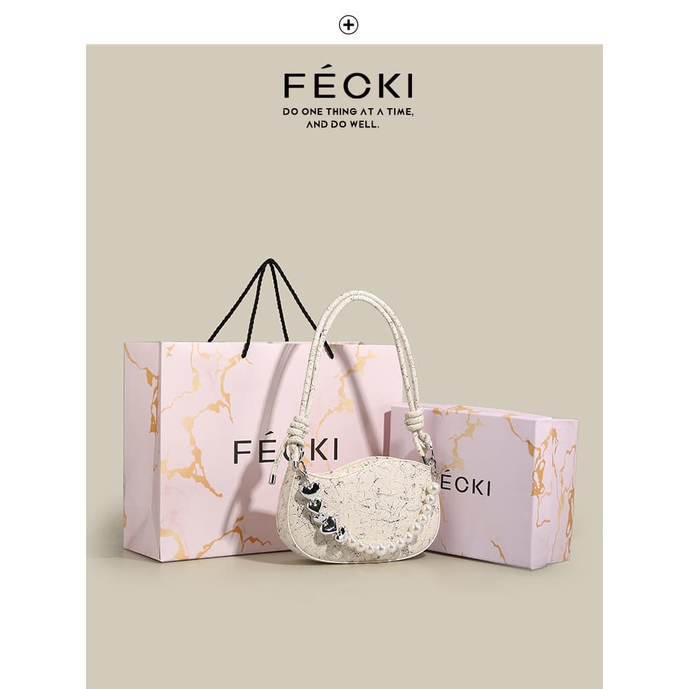 FECKI Presente de aniversário para namorada Bolsa de axilas impressa de alta qualidade 2025 Novo estilo Bolsa mensageiro