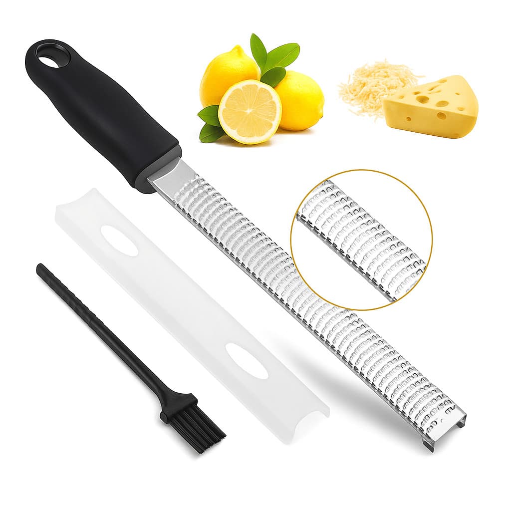 Ralador De Queijo Manual Inox Zesper De Raspas Microplane Multifuncional Cozinha Chocolate Parmesão