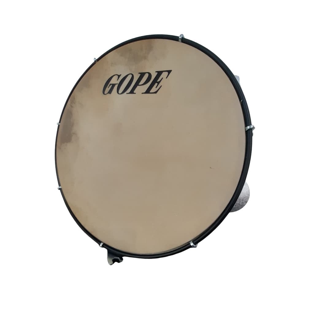 Pandeiro Gope Iniciante 12'' 7 Afin Pele Couro Envernizado